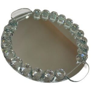 Vidali collection crystal clear mirrored tray